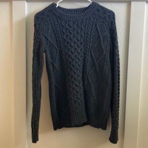 Merona Cable Knit Charcoal Grey Sweater